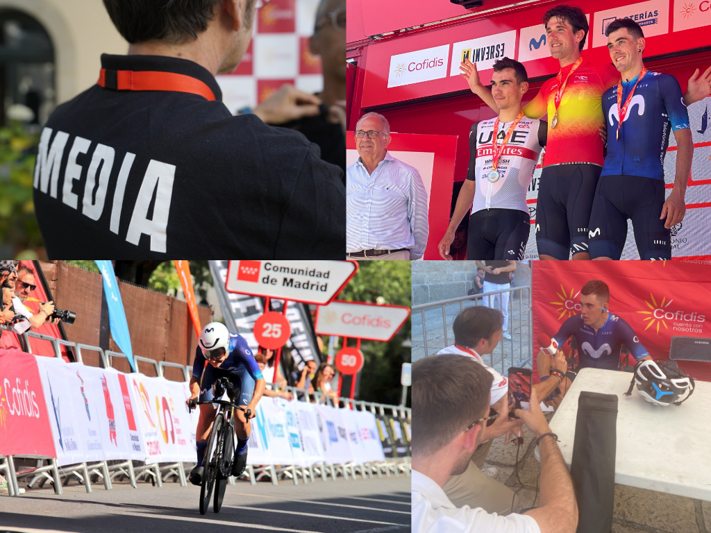 collage de imagenes del campeonato de espana de ciclismo del 2023 en madrid
