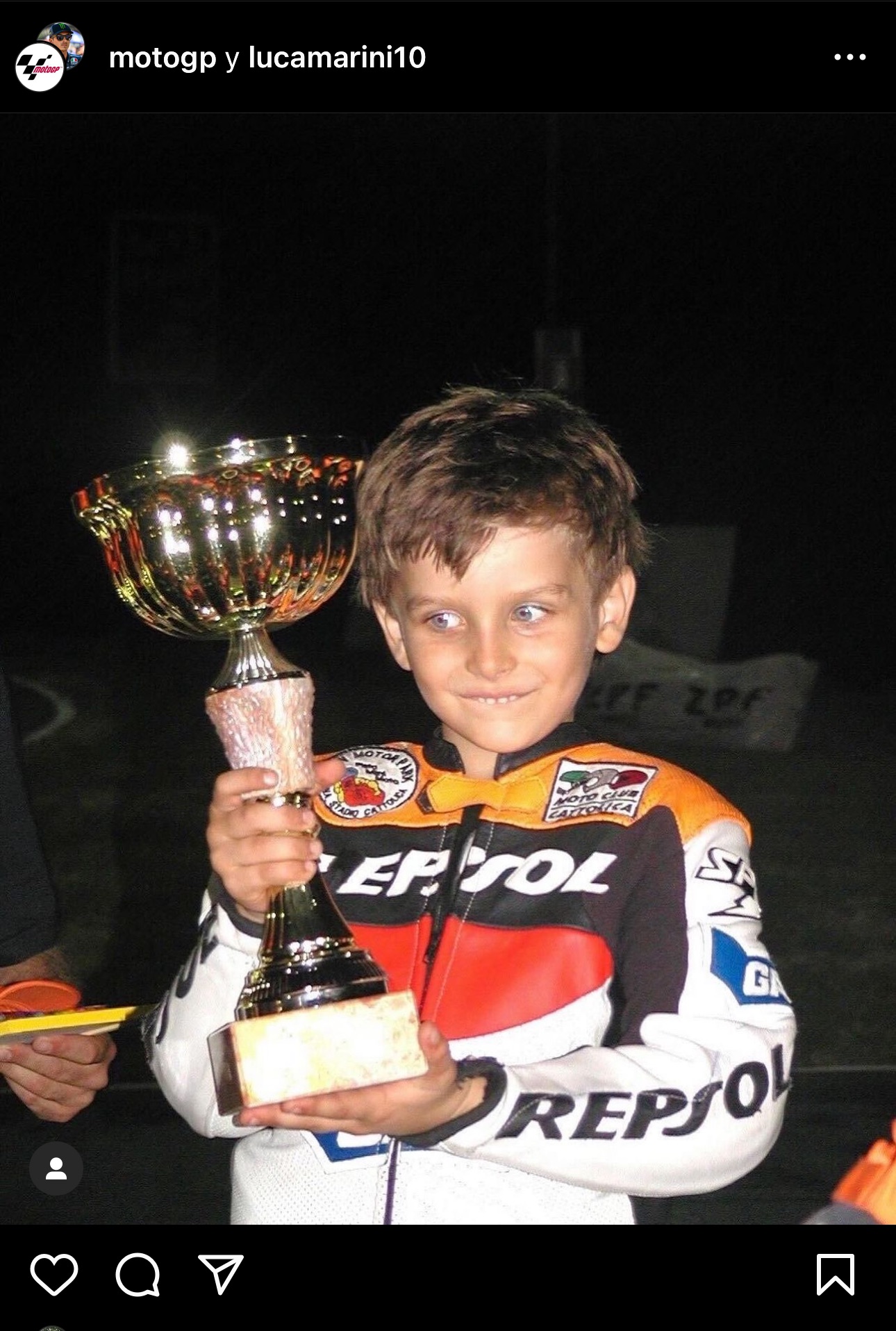 Luca Marini de pequeño vestdo con honda, Digital Media Sports, agencia de marketing deportivo
